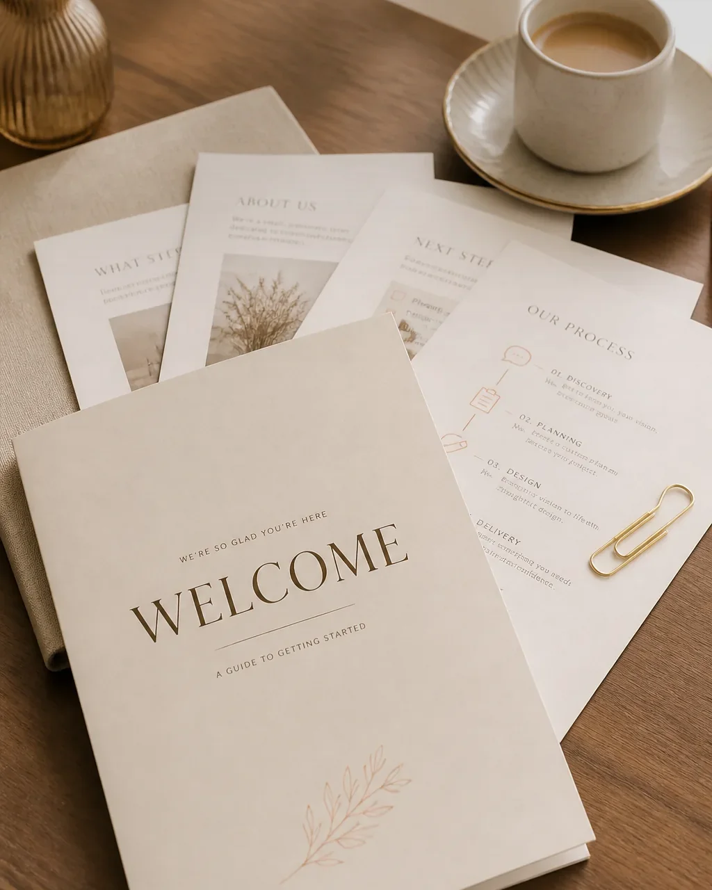 The Client Welcome Packet Template: cover