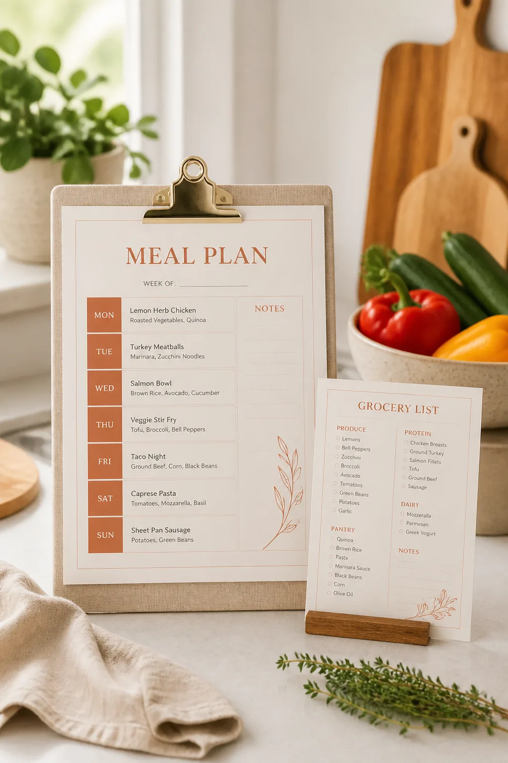 The Weekly Meal Planner & Grocery List product preview